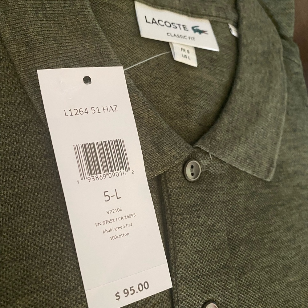 Lacoste Polo Classic fit - Khaki/green 5L